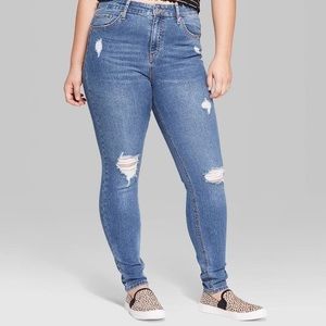 Wild Fable High Rise Distressed Skinny Jeans- 16